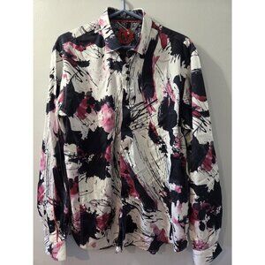 Au Noir Long Sleeves Shirt Size 5 Black White and Pink Pre-Owned